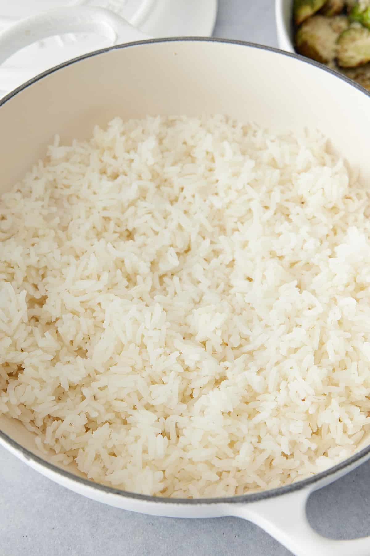 dutch oven full of baked rice