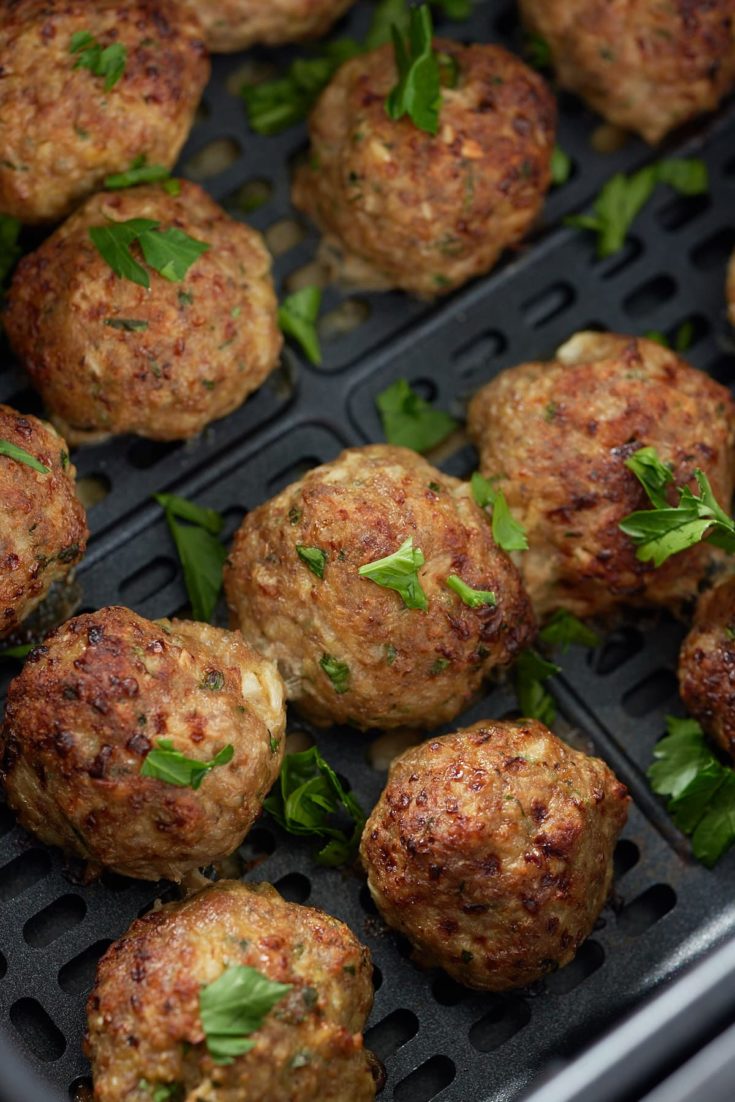 Air Fryer Turkey Meatballs My Forking Life