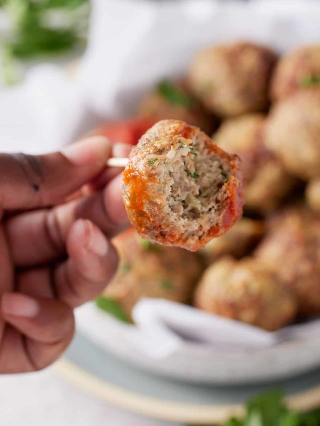 Juicy Air Fryer Turkey Meatballs My Forking Life