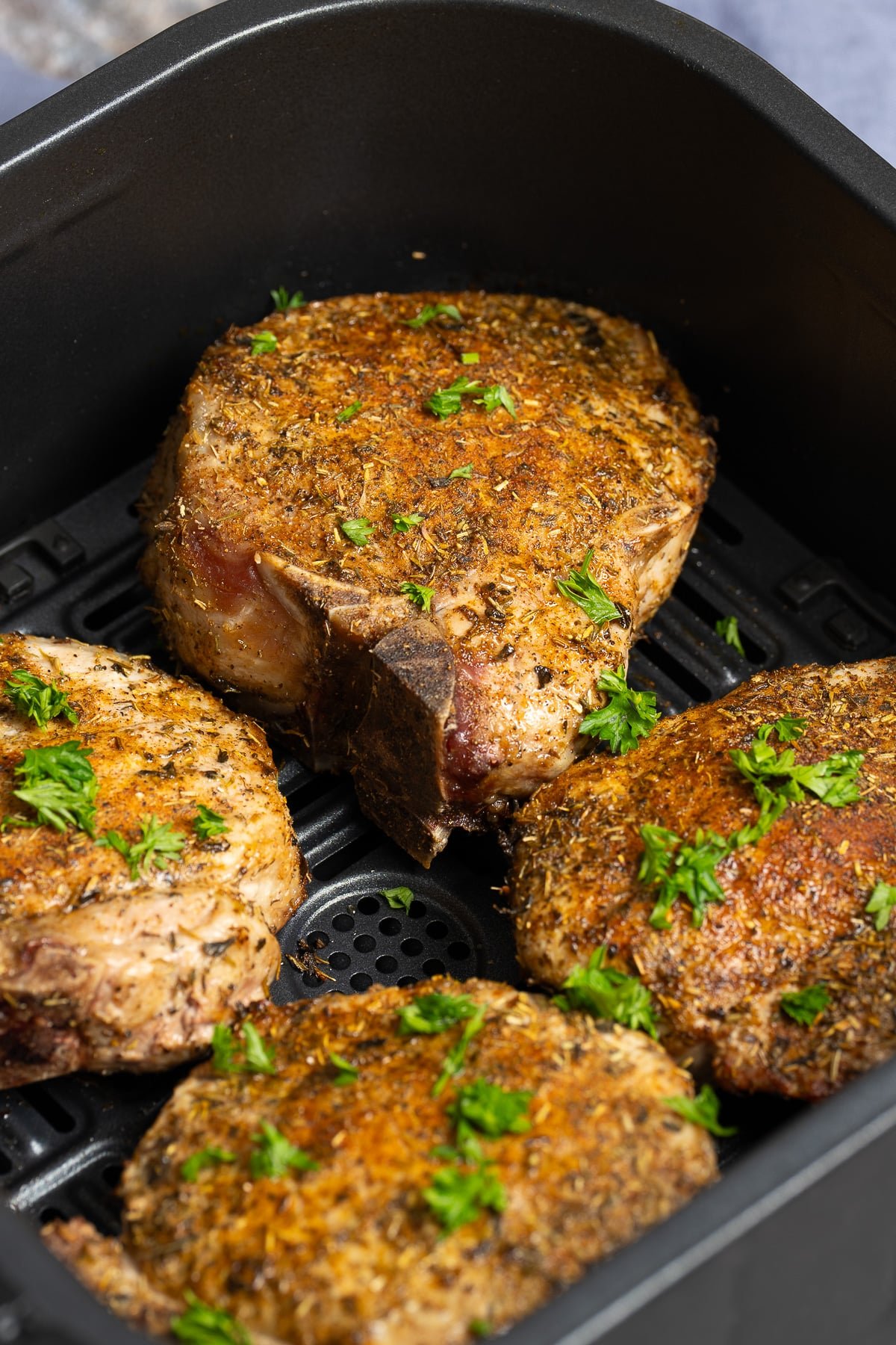 pork chops in air fryer basket