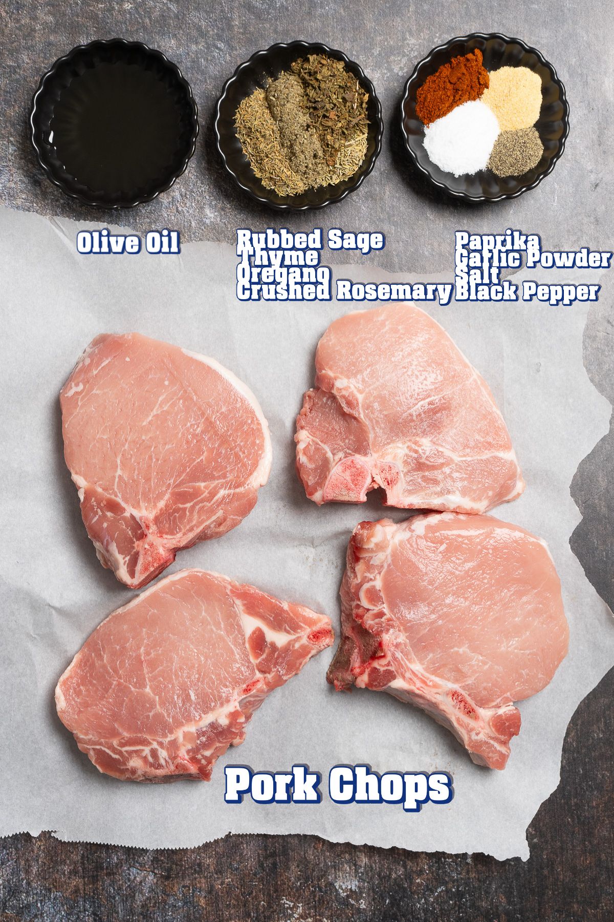 ingredients for air fryer pork chops