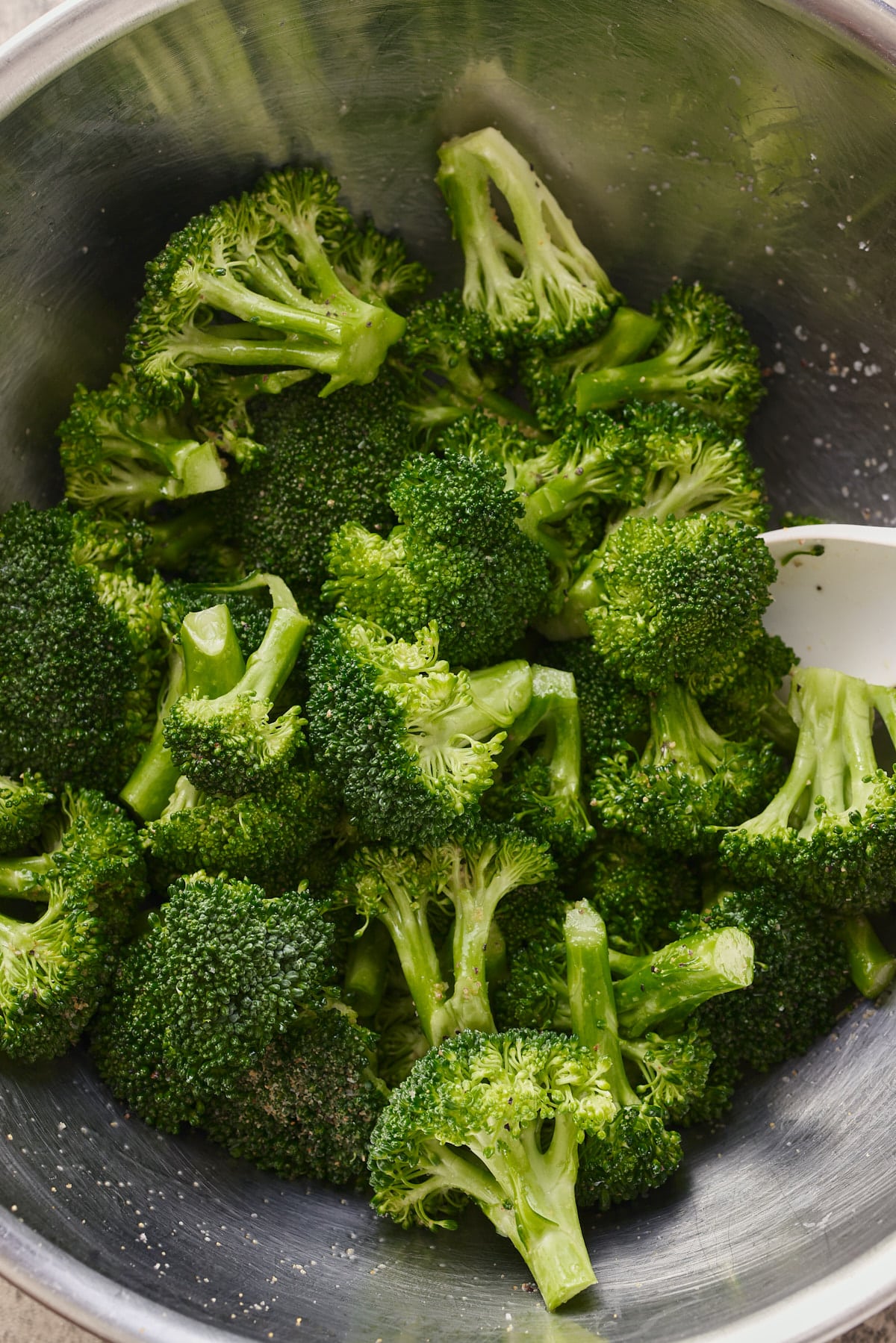 broccoli florets in a bowl