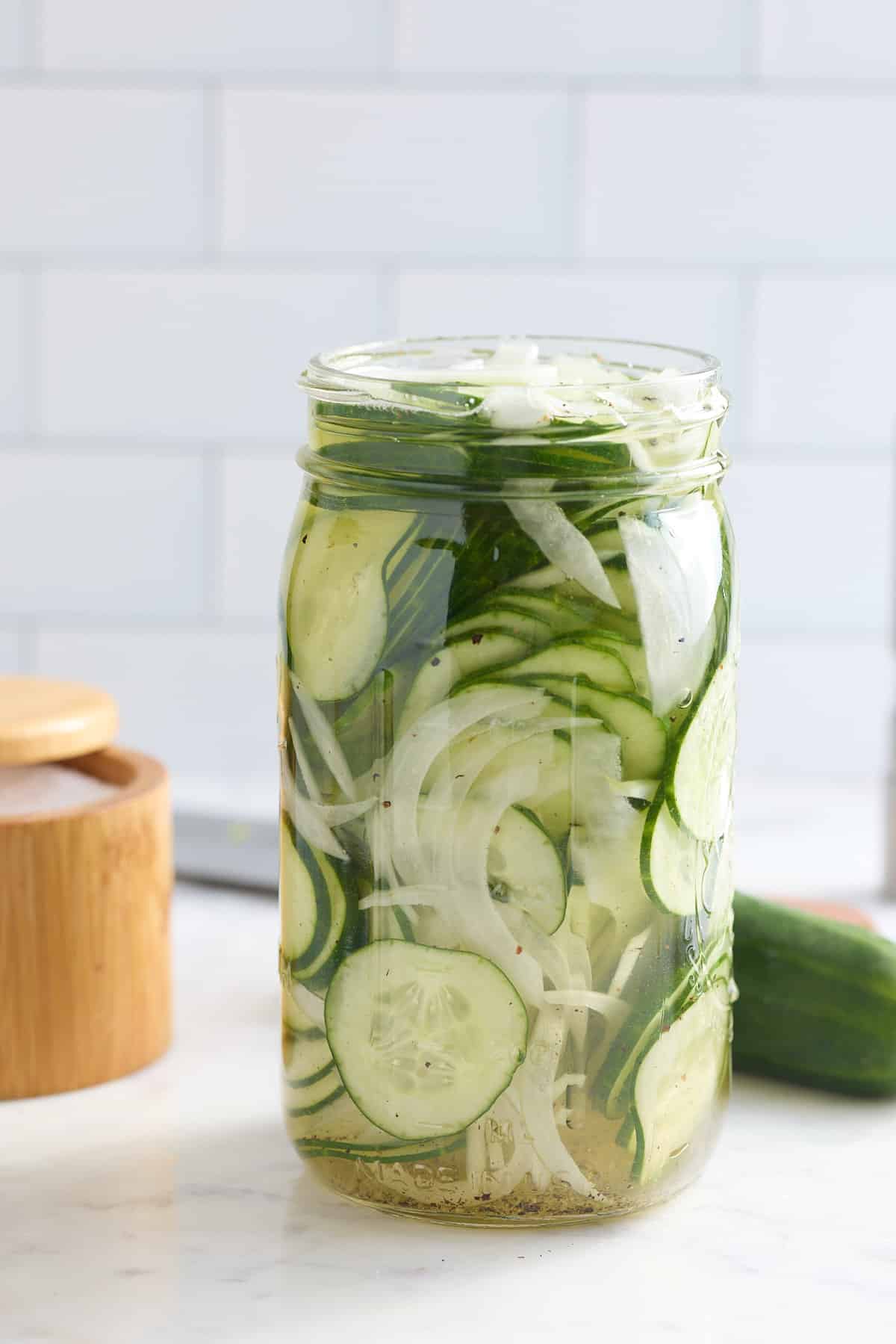 Quick Pickled Cucumbers  Easy Refrigerator Pickles Recipe