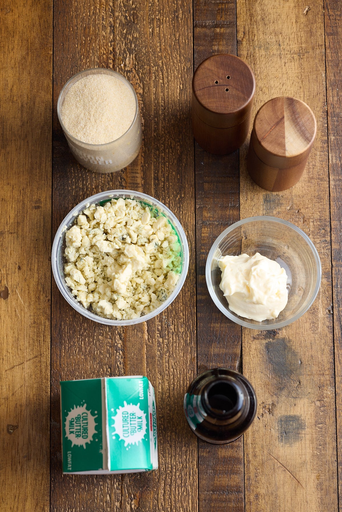 wooden board topped with blue cheese dressing recipe ingredients