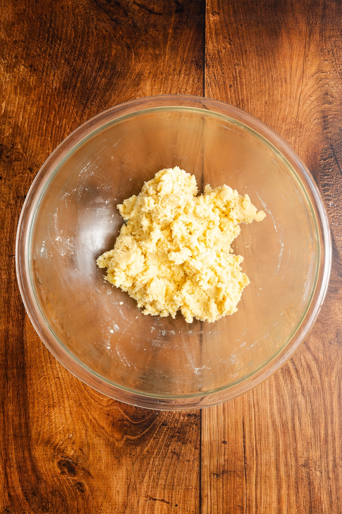 And crinkle cookie dough kind of mushed together