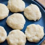 cooked jamaican dumpling on blue plate