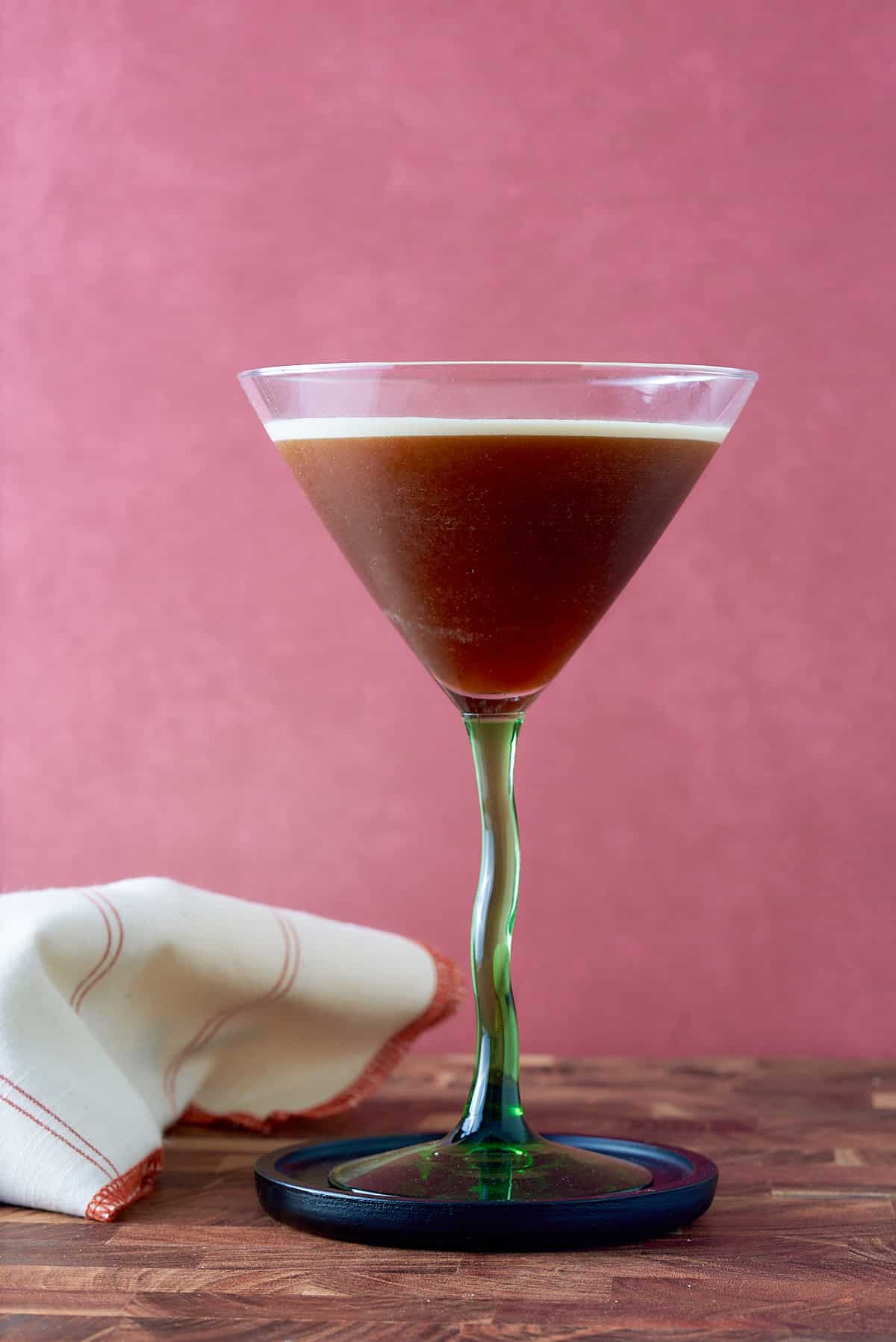 Prepared espresso martini.