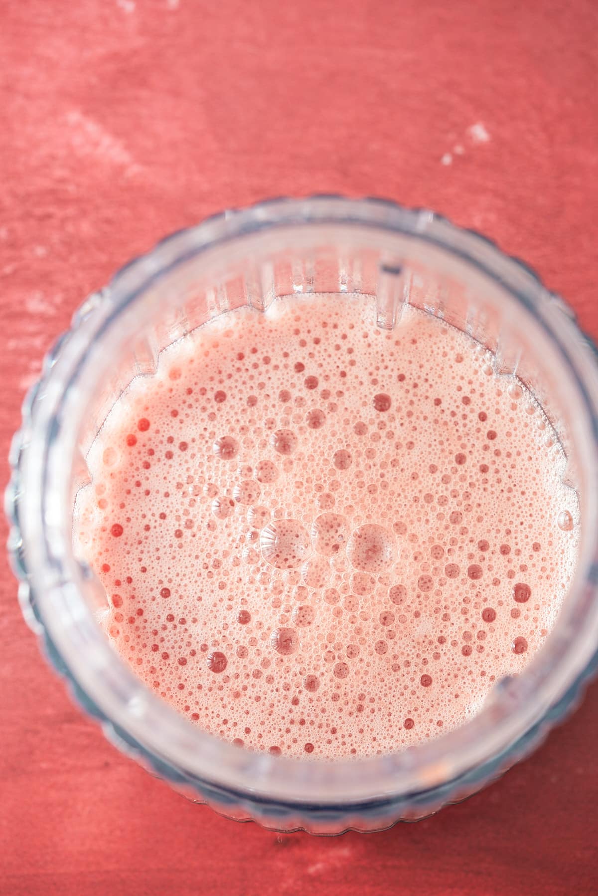 Blended watermelon chunks.