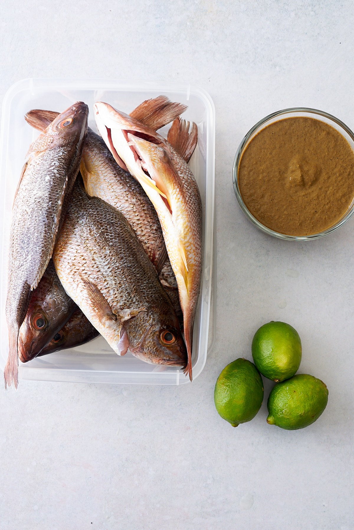 Jamaican jerk fish recipe ingredients.