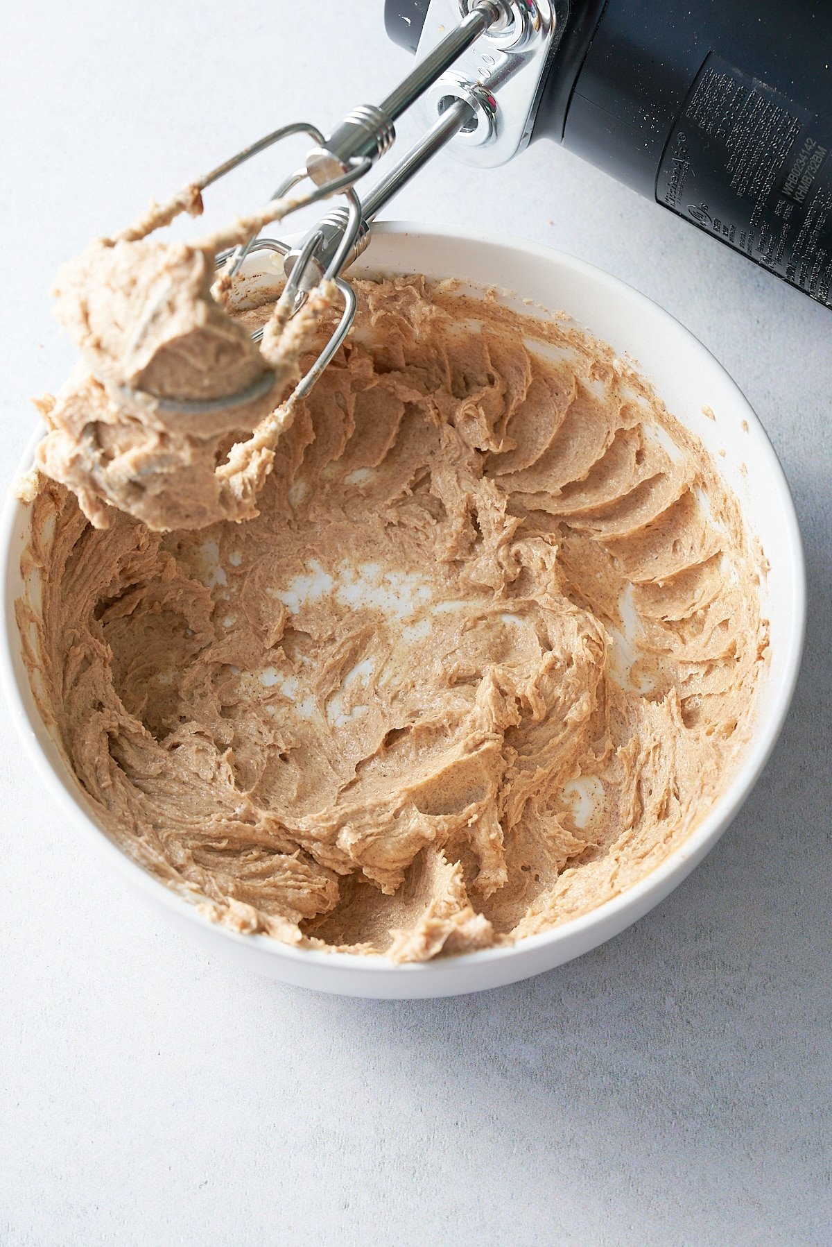 Cinnamon butter being whipped.