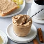 Cinnamon butter in a small jar.