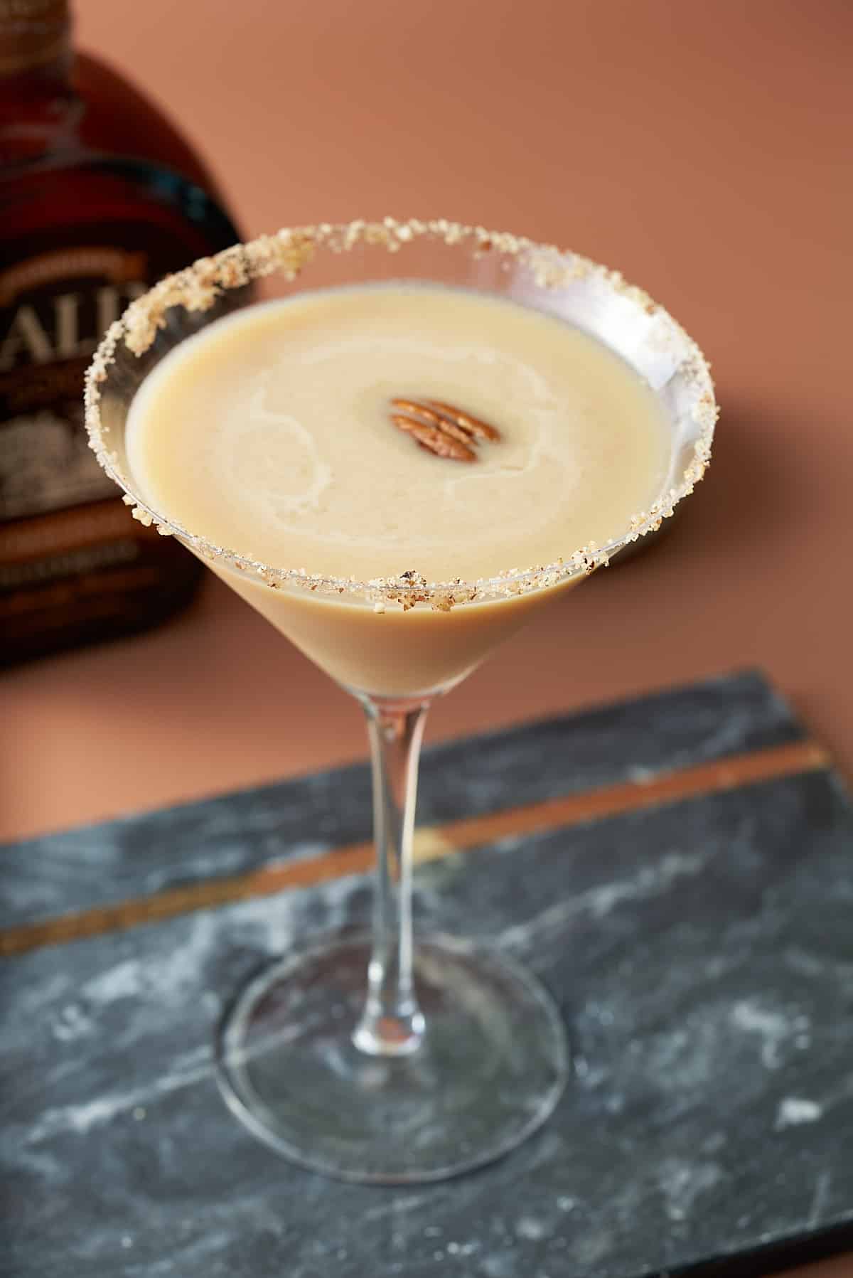 A prepared pecan pie martini.