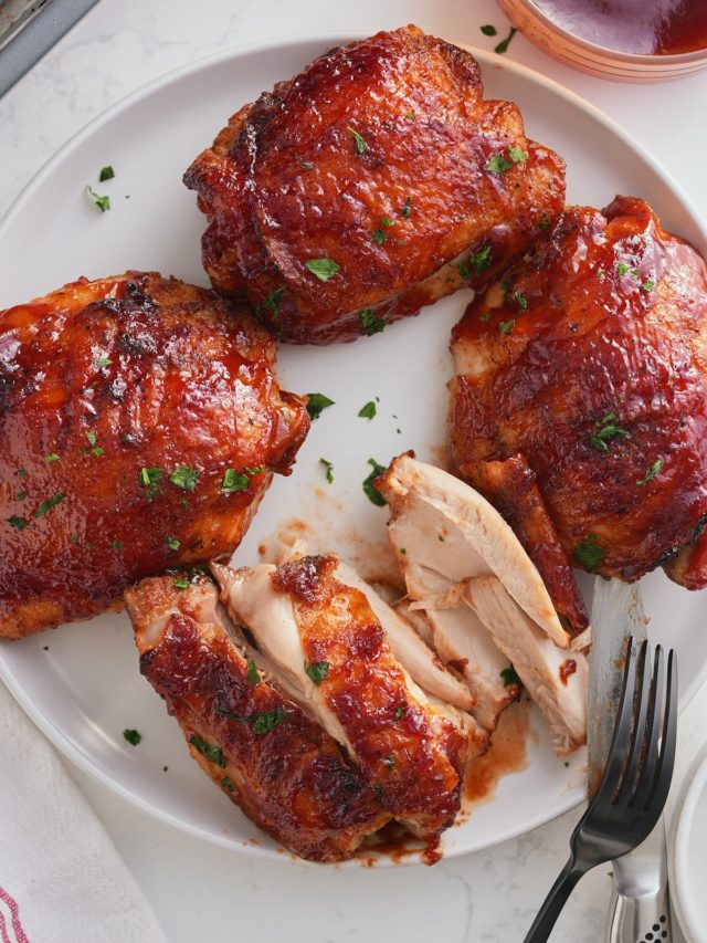 Oven Baked BBQ Chicken Thighs