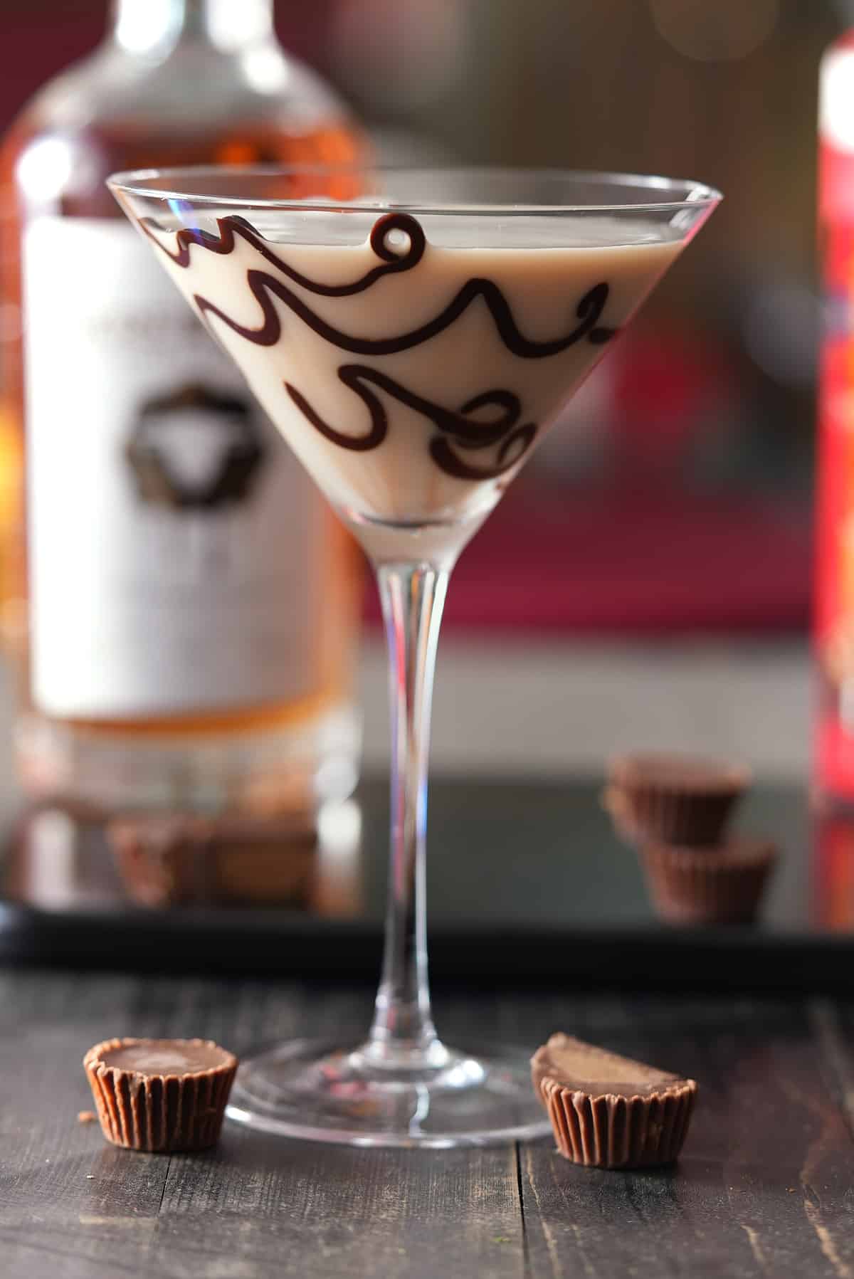 Finished peanut butter cup martini.