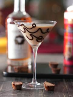Finished peanut butter cup martini.