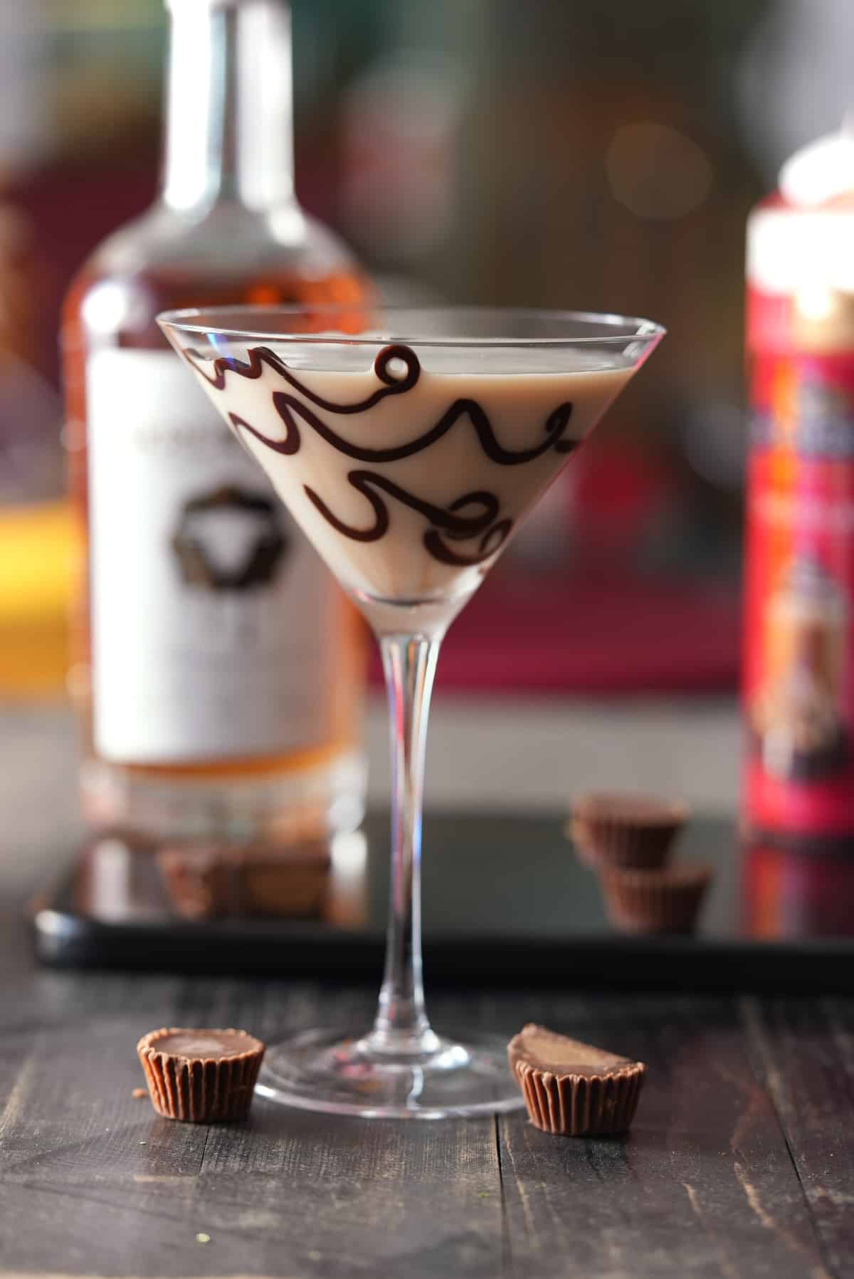 Finished peanut butter cup martini.