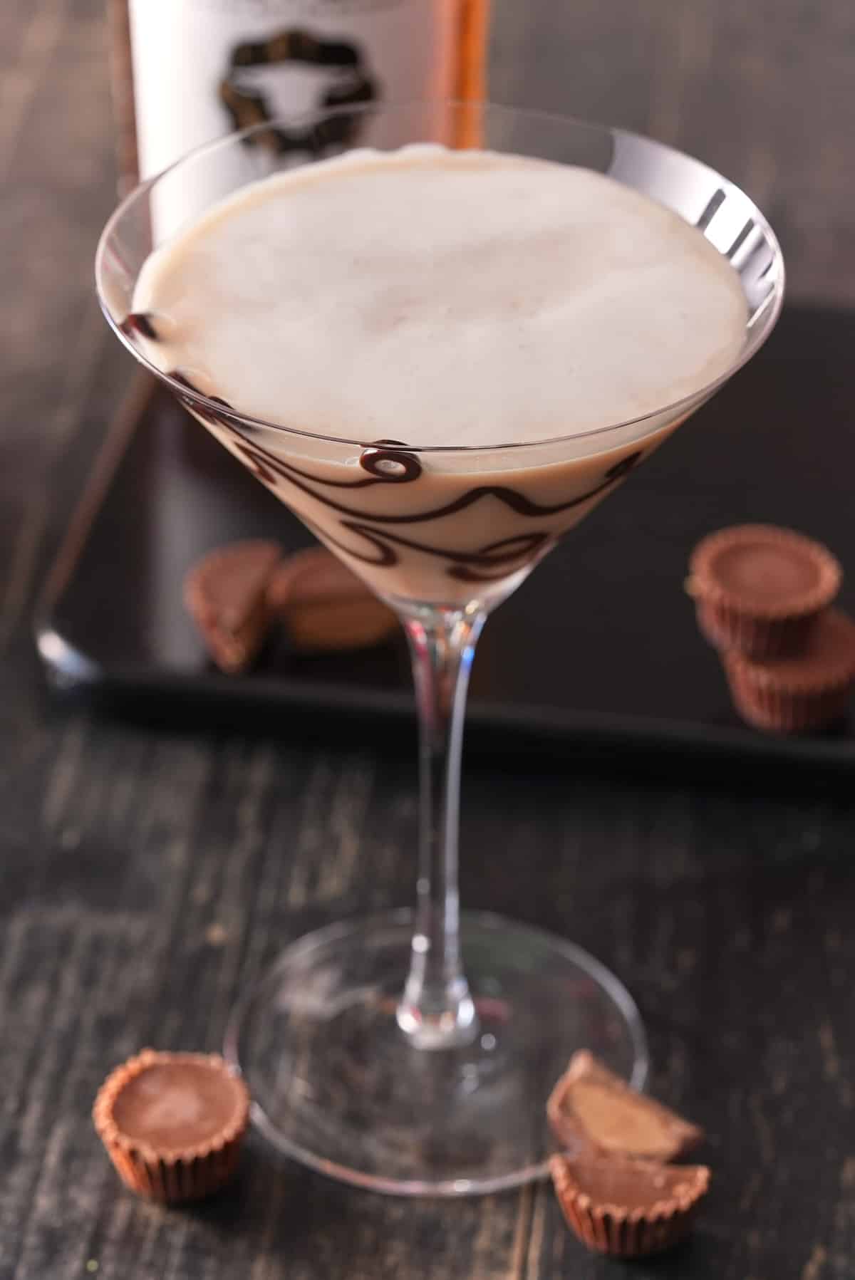 Finished peanut butter cup martini.