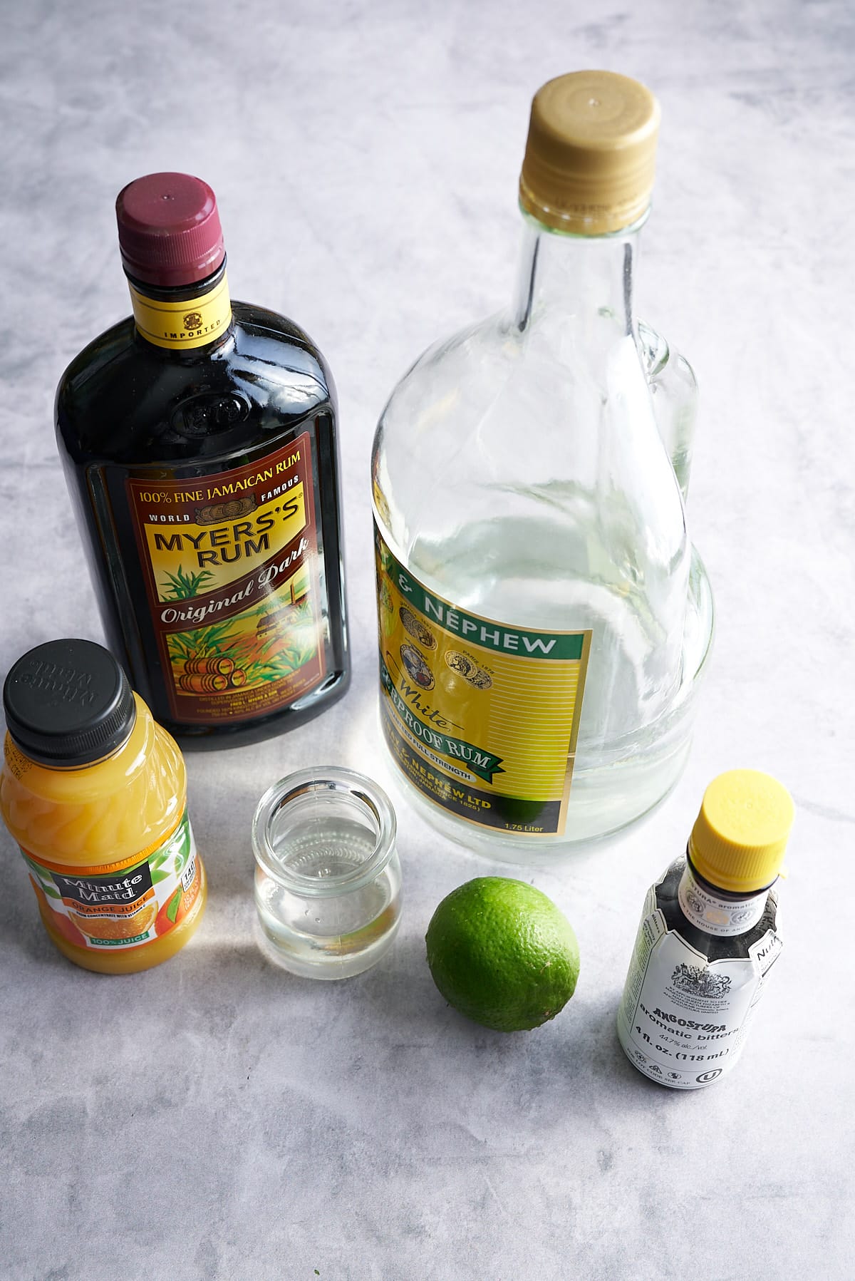 ingredients for planters punch recipe
