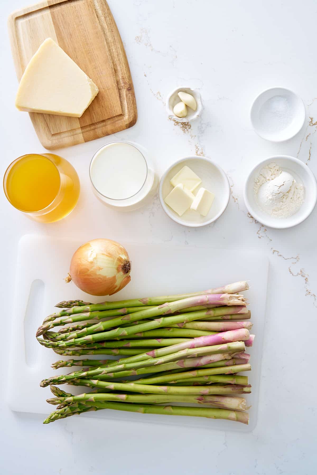 ingredients for cream of asparagus soup