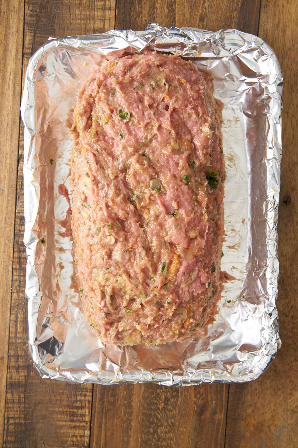 formed turkey into meatloaf before baking