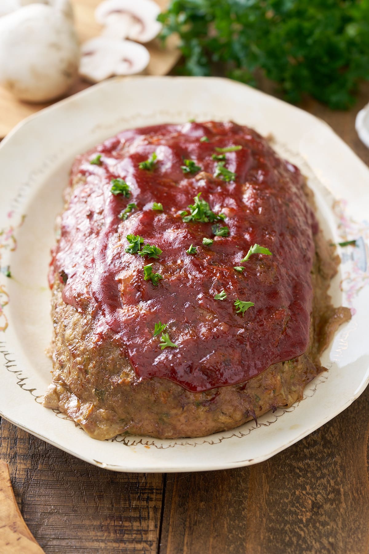 turkey meatloaf when done cooking on platter