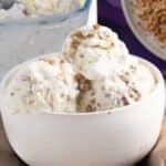 grape nut ice cream in a bowl