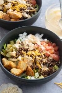 Big Mac Bowl (with Signature Sauce and Crispy Croutons) - My Forking Life