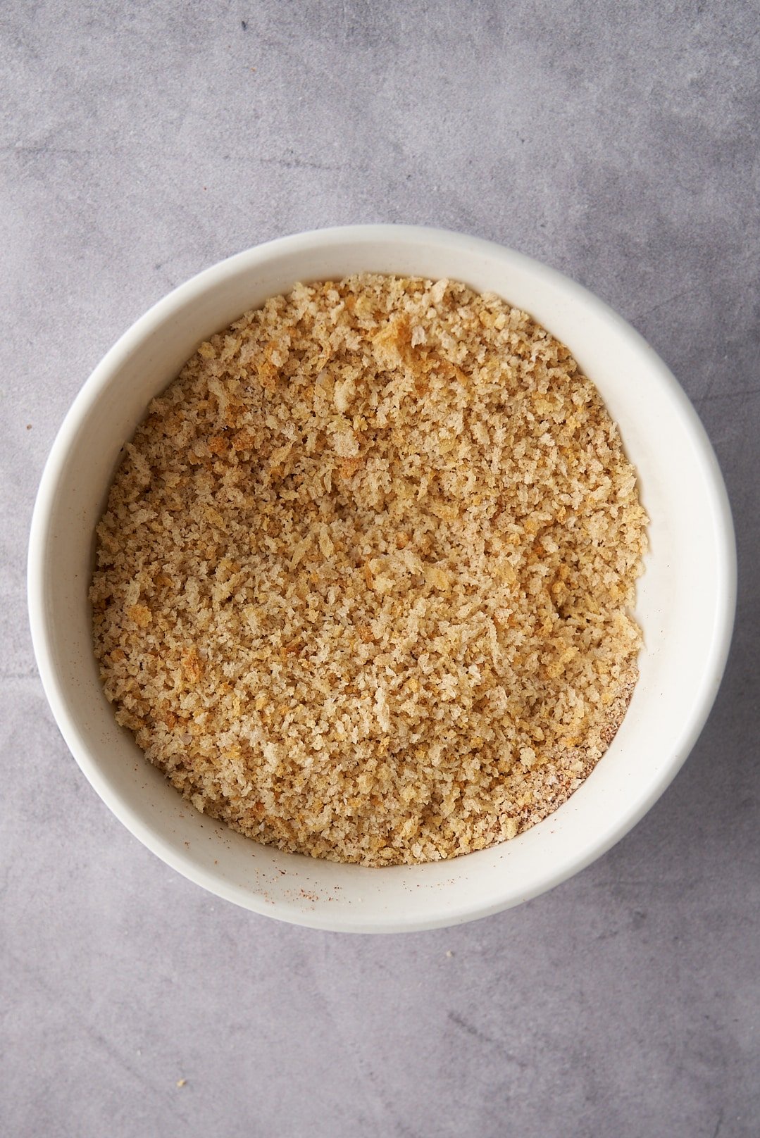bowl of panko breadcrumbs and seasonings