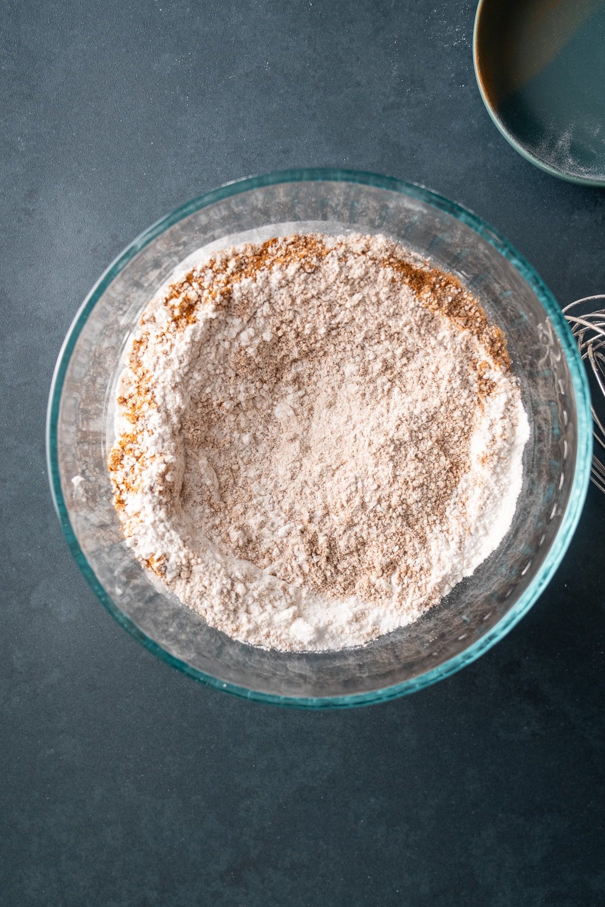 dry ingredients mixed in bowl