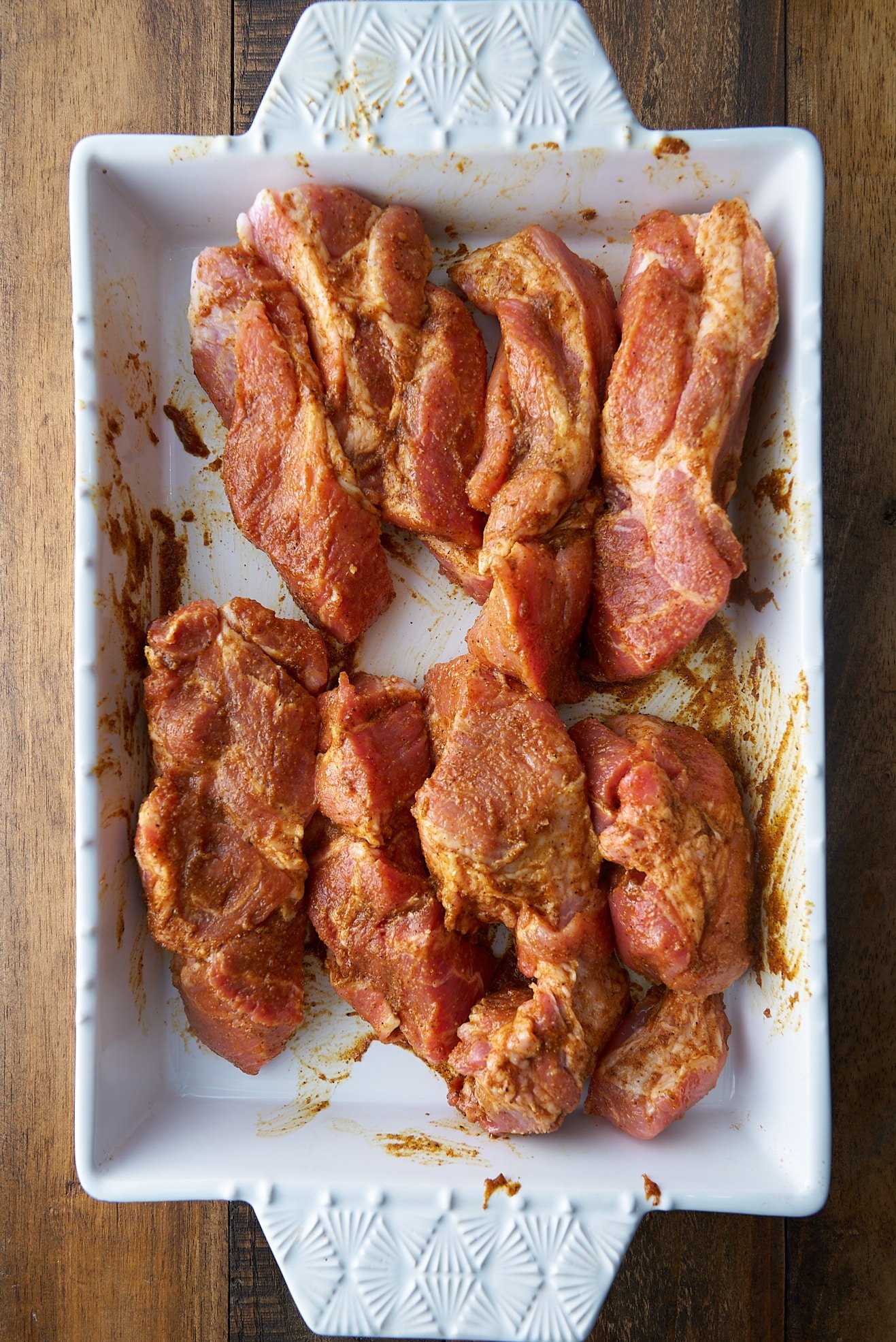 country style ribs seasoned with dry spices