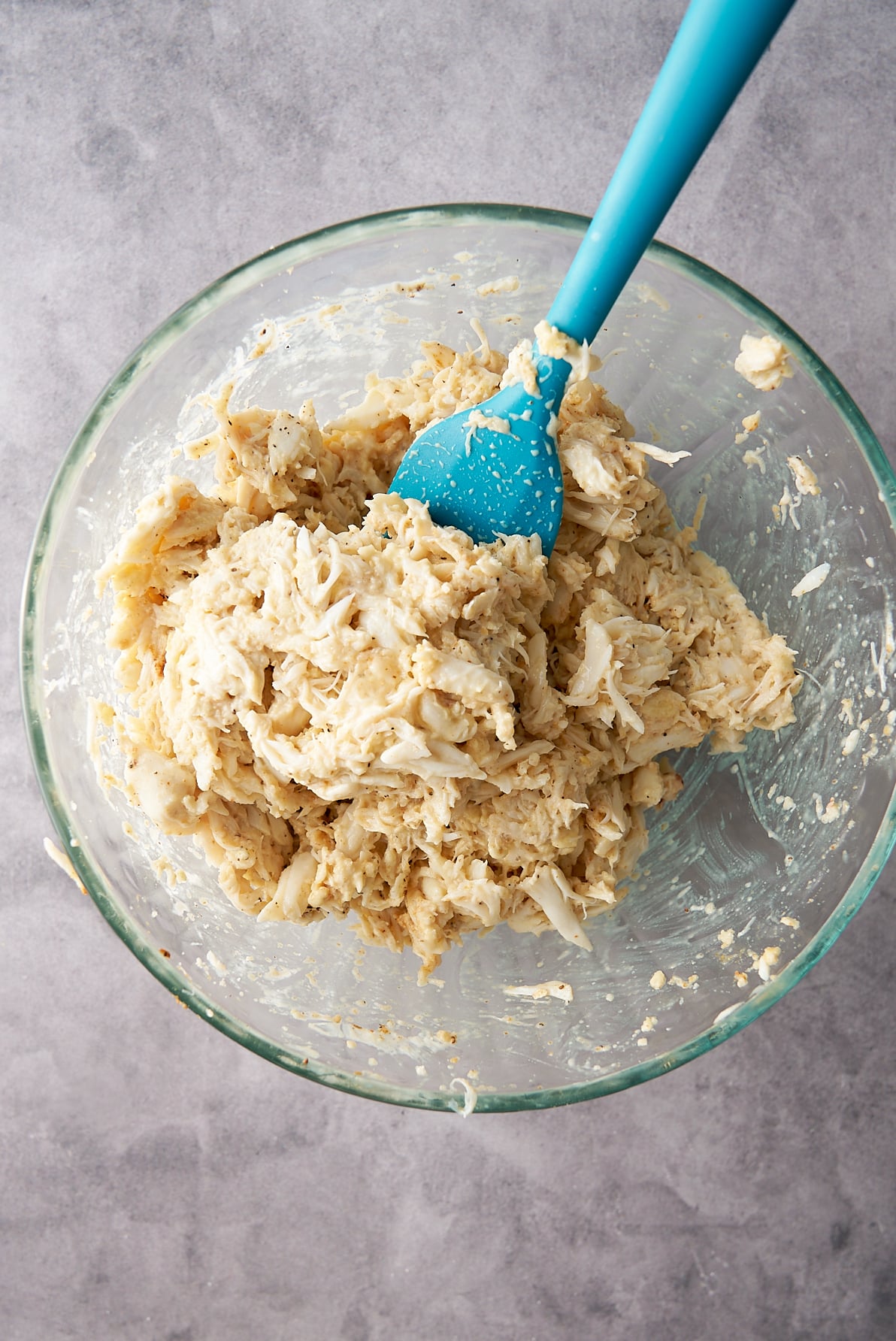 crab cake ingredients mixed in bowl