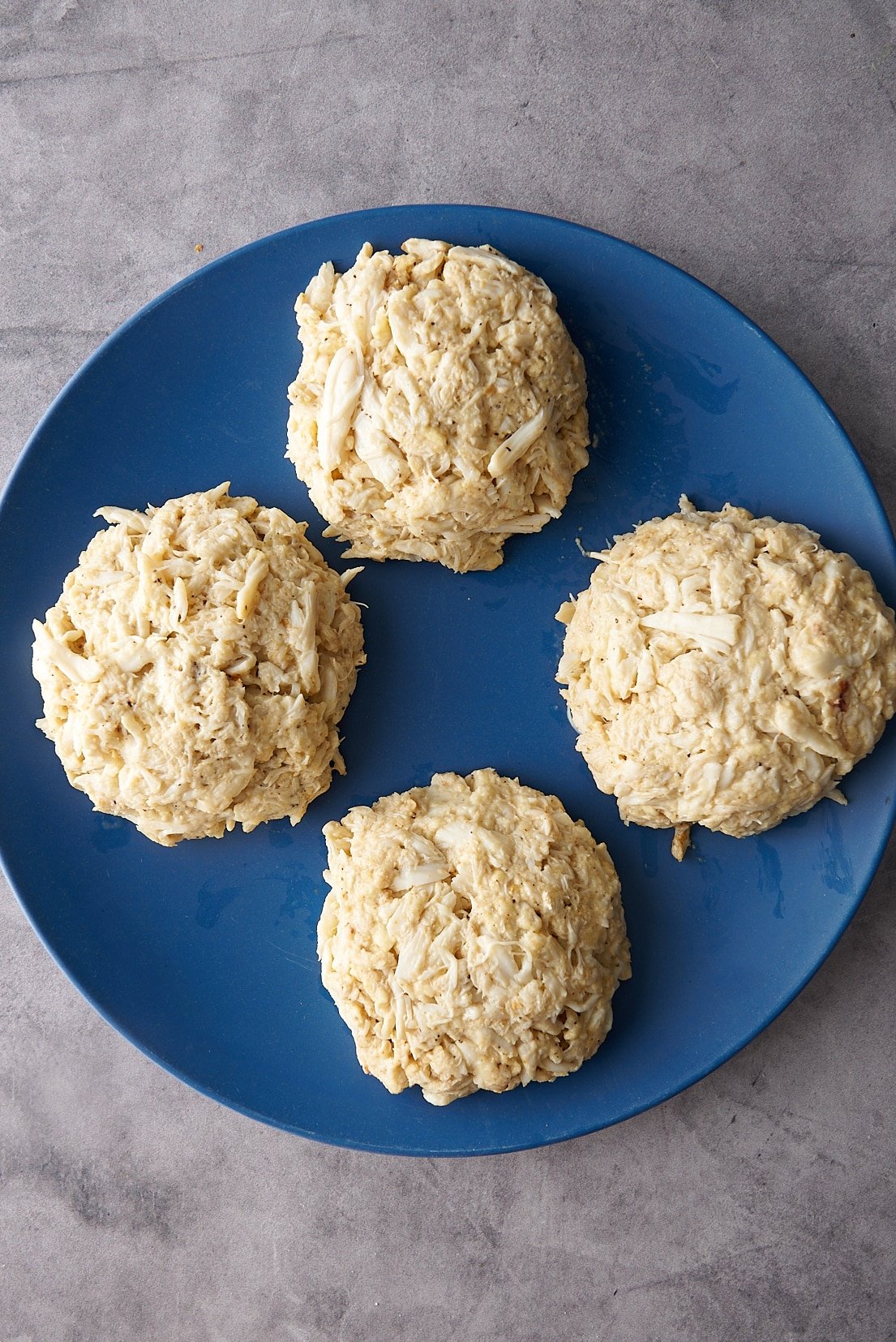 crab cakes formed into patties