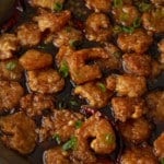 general tso's shrimp in skillet