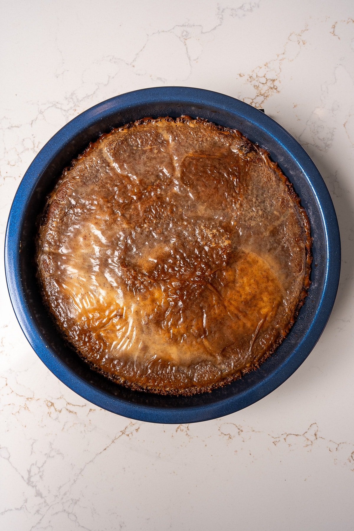 finished pudding before cooling and slicing
