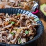 pork carnitas in bowl