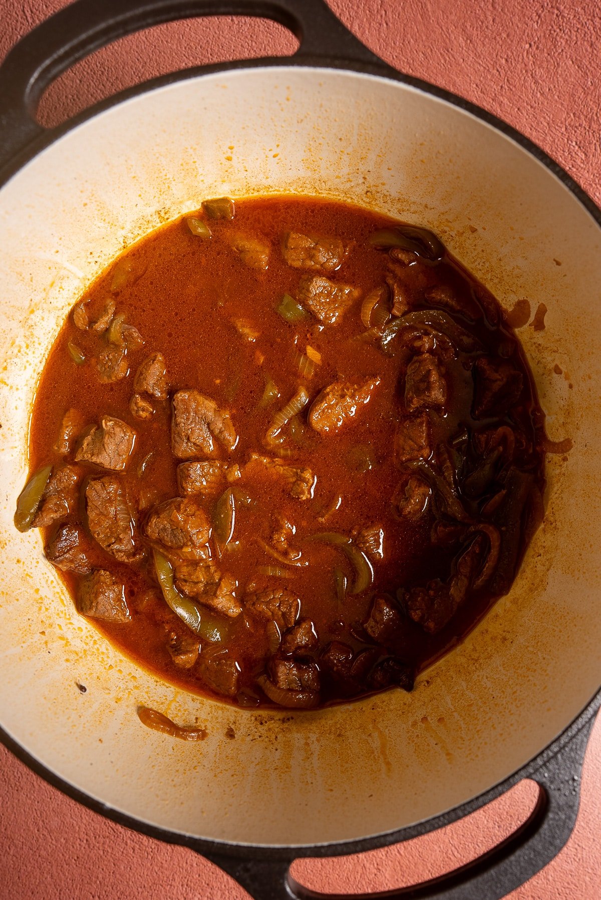 cooked beef stew in pot