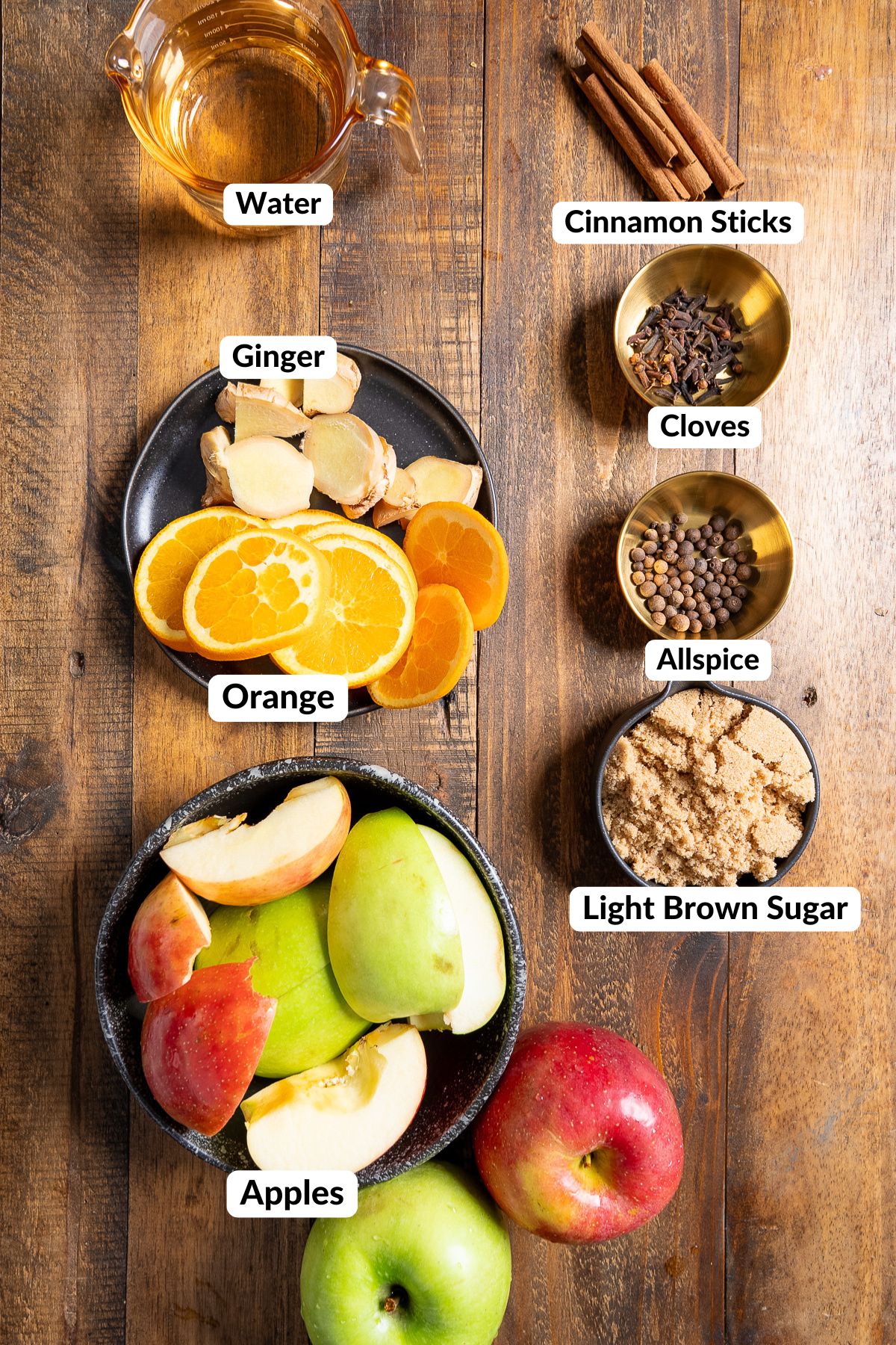 ingredients for homemade apple cider