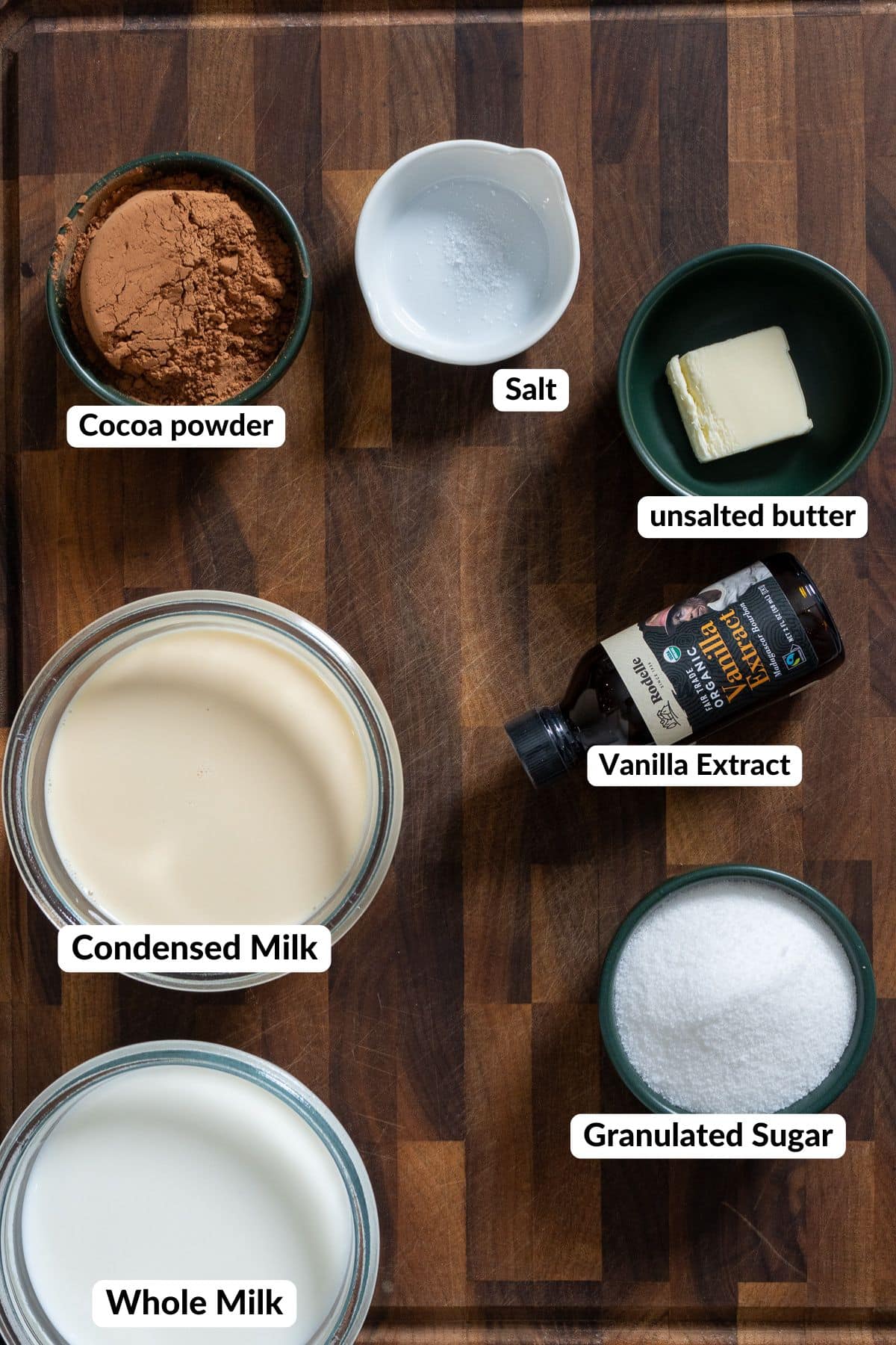 ingredients for hot cocoa
