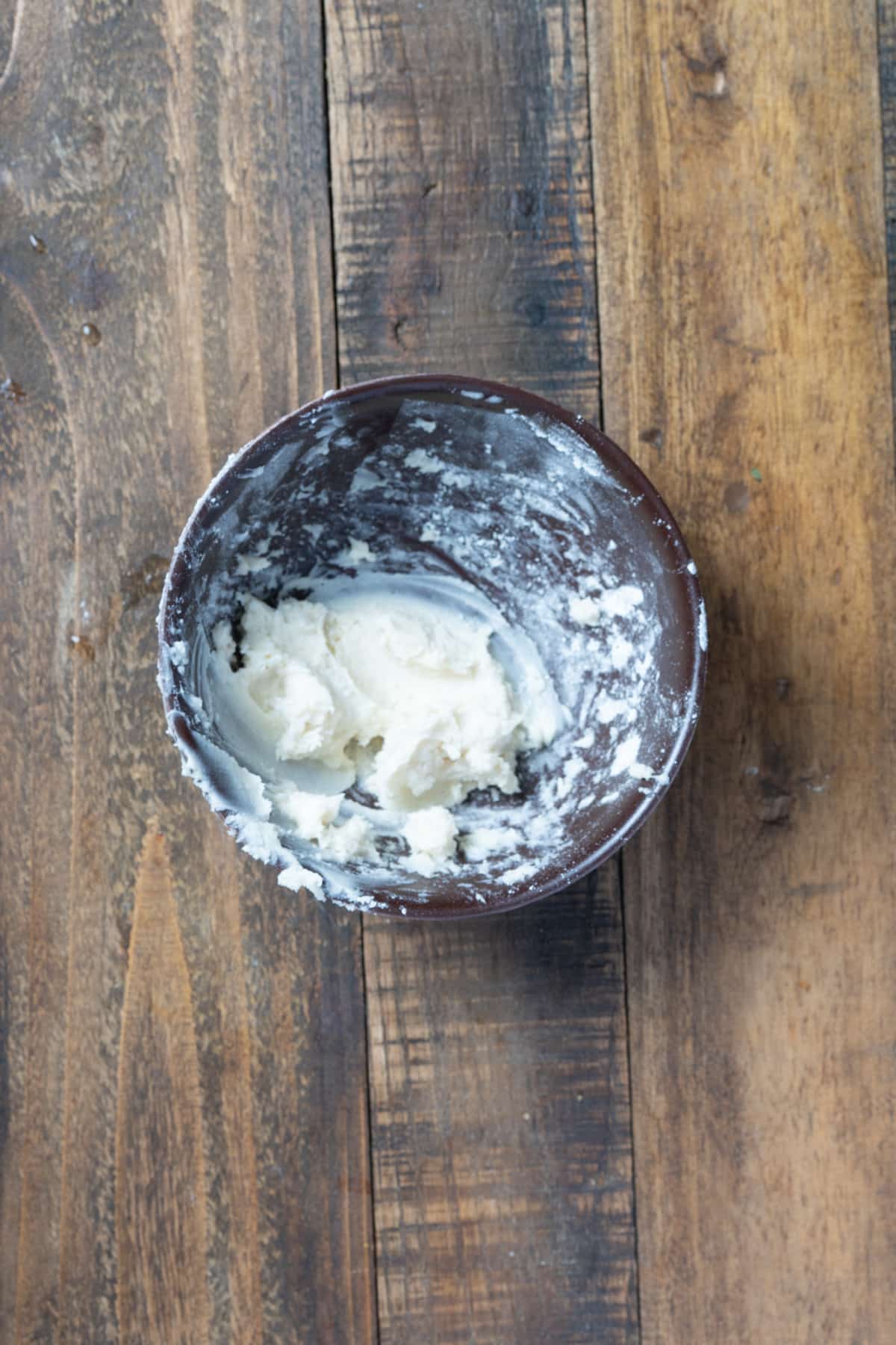 flour and butter mixed in bowl