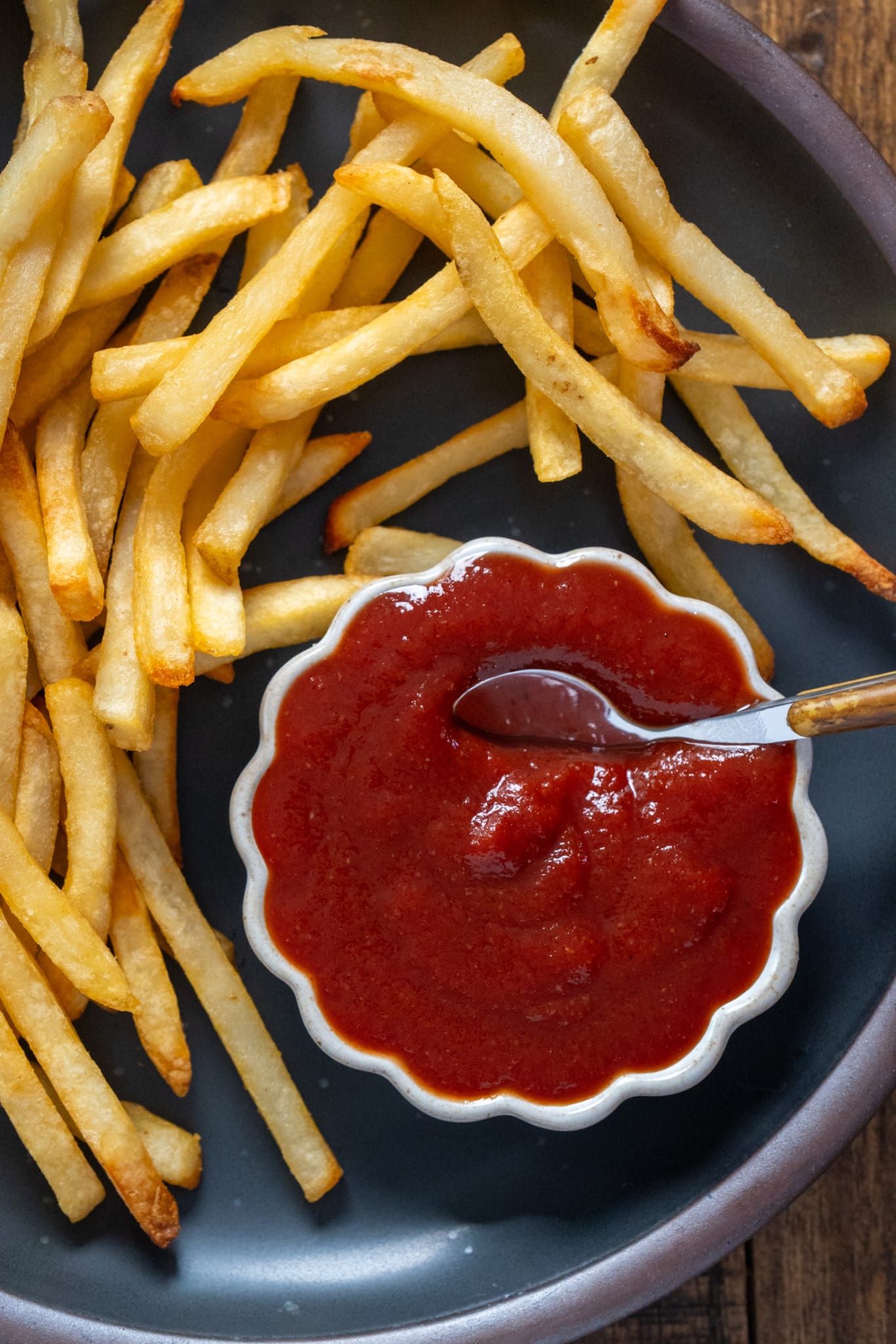 ketchup next to fries