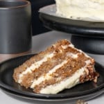 Slice of Hummingbird Cake on plate