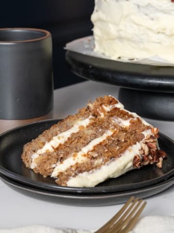 Slice of Hummingbird Cake on plate