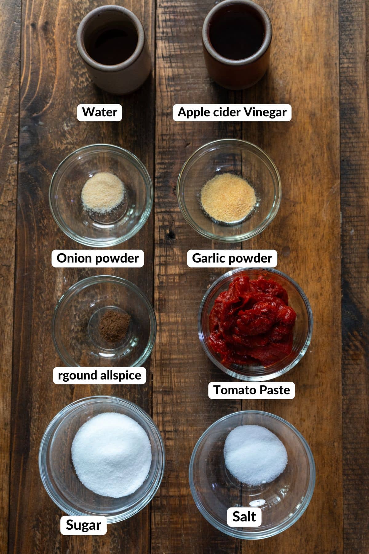 ingredients for ketchup on table
