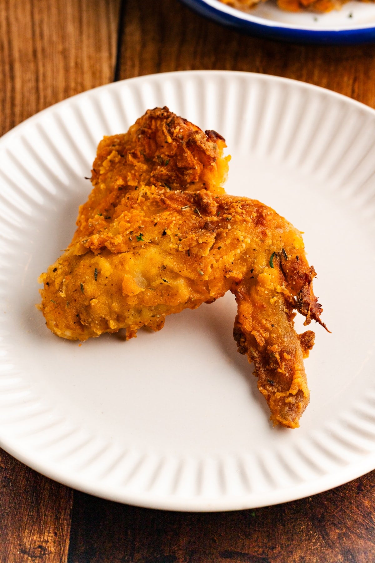 crispy chicken on white plate