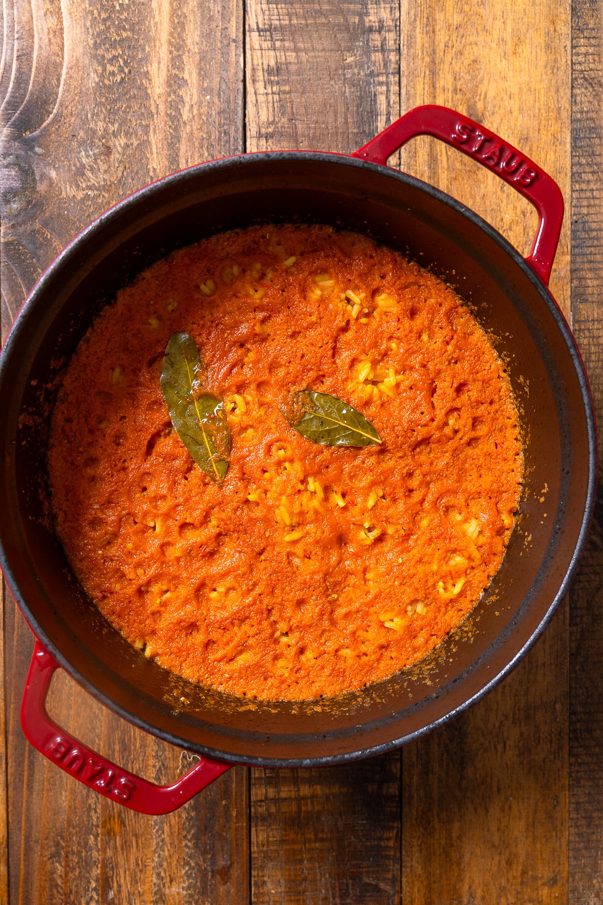 jollof rice before fluffing