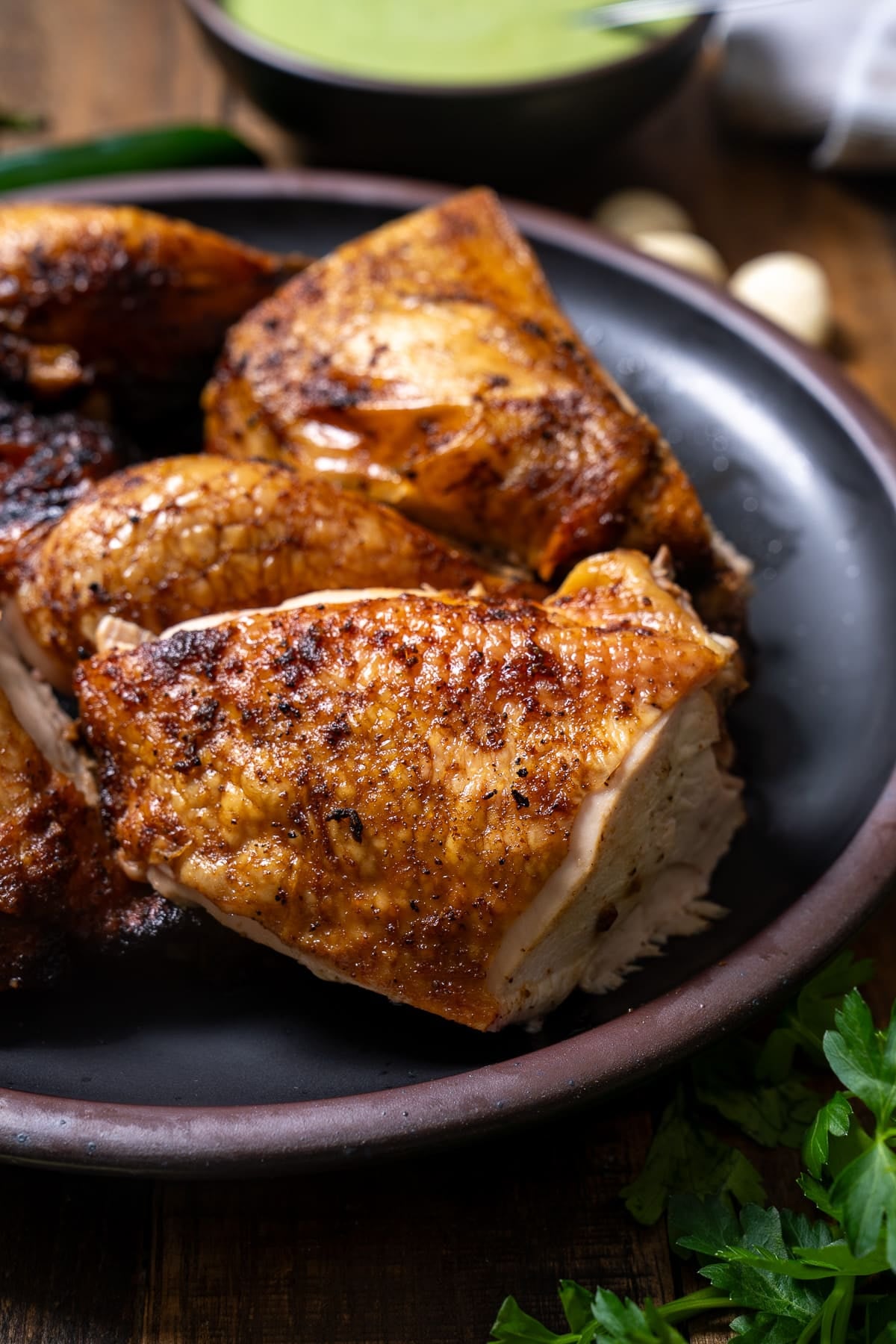 What's up with Peruvian chicken on a plate