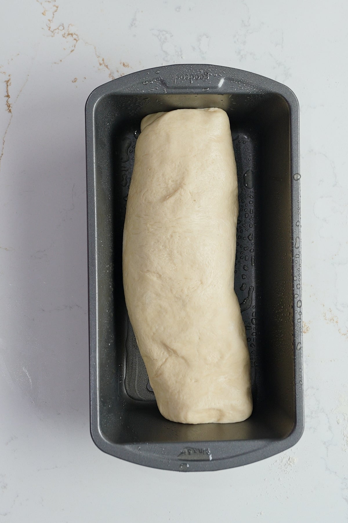 dough in bread pan