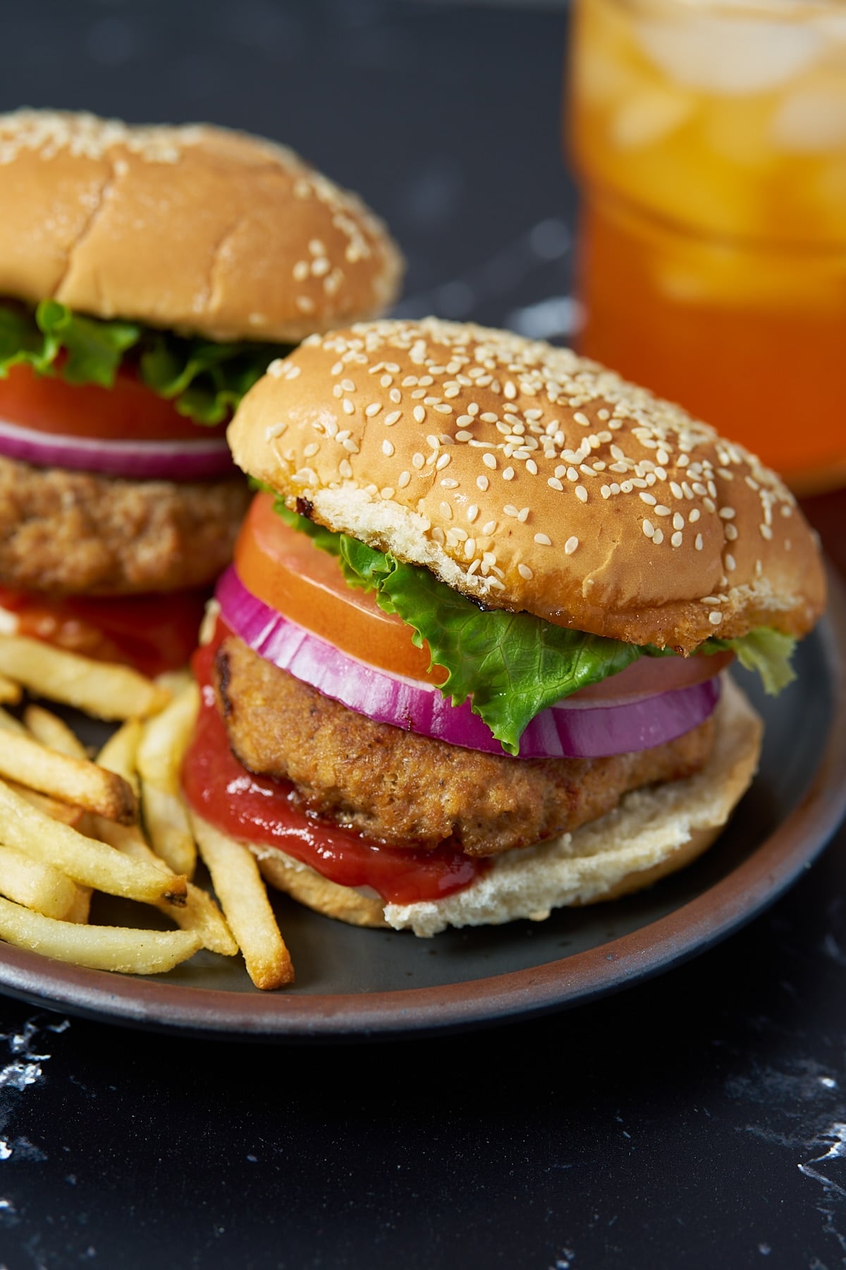 turkey burgers on a plate