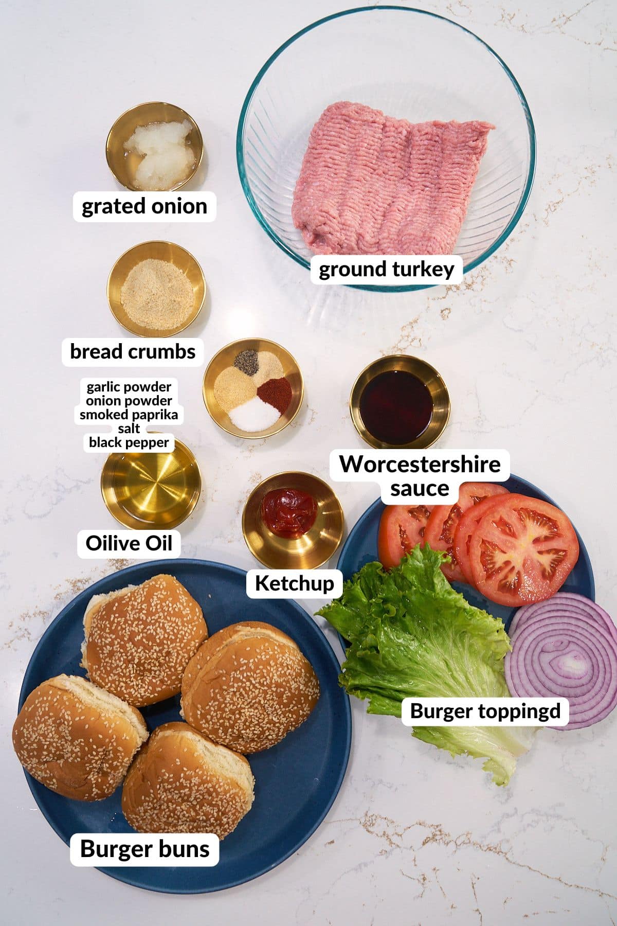 ingredients for turkey burgers