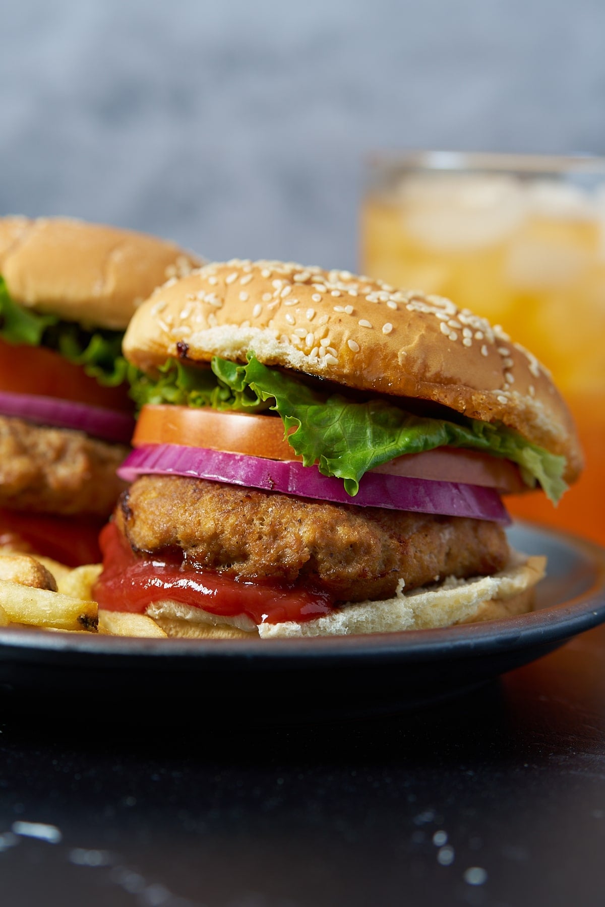 turkey burgers on plate